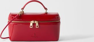 Furla Camelia Borsa Mini Rosso Rosso Pelle Verniciata Donna