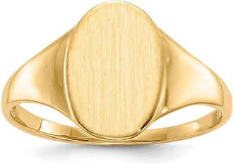 Diamond2Deal 14k Yellow Gold Open Back Signet Ring