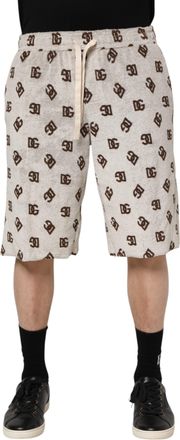 Dolce & Gabbana Logo Print Terry Korte Broek