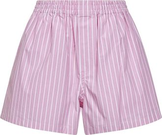 Balenciaga Striped Shorts - Dames - Bermuda - Roze - XS - Katoen - Korte Broeken