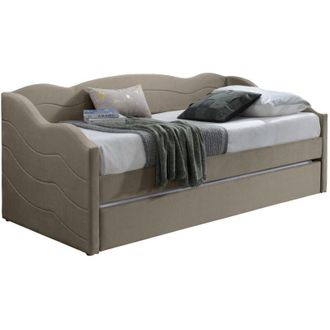 Vente-Unique Vente-unique - Letto divano a scomparsa 2 x 90 x 190 cm Velluto Beige - lenvia