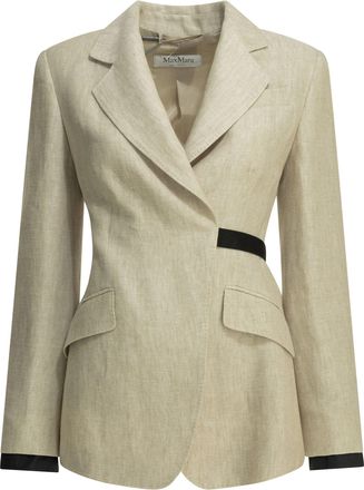 Max Mara Zweireihiger Blazer aus Leinen von Max Mara