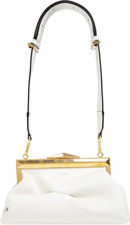 Jimmy Choo London Diamond Frame Clutch bag - women - Calf Leather/Metal/Calf Leather - One Size - White