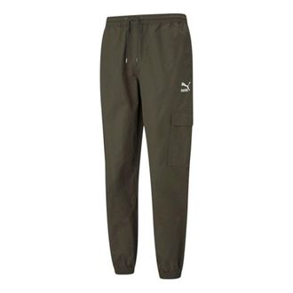 Puma Classic Cotton Twill Jogger Pants Olive Green 531361-70