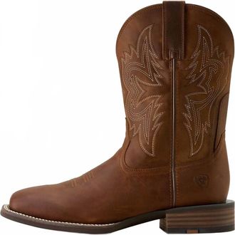 Ariat Mens Western Big Rig Wide Square Toe Cowboy Boot In Brown