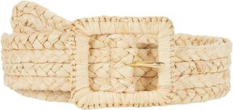 Lauren Ralph Lauren Raffia Straw Cover Square 40 Wide Womens Belts Natural : SM