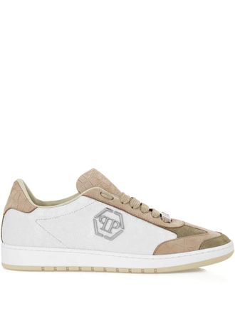Philipp Plein Sneakers Mixed Monogram con effetto coccodrillo - Toni neutri