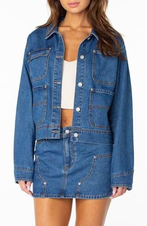Roxy Reel Life Denim Jacket in High Surf at Nordstrom, Size X-Large