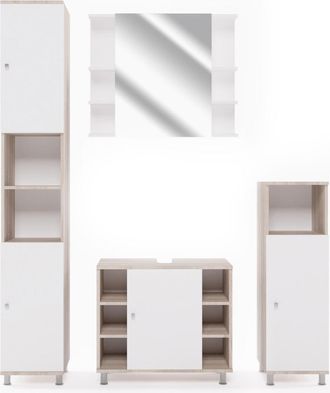 Vicco Conjunto De Muebles De Ba&ntilde;o Fynn, Sonoma, 4 Piezas