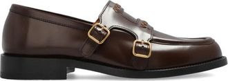 Marni Leren loafers schoenen - Dames - Loafers - Bruin - 38 EU - Leer - Schoenen