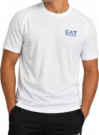 Emporio Armani Ea7 Waffle T-Shirt In White