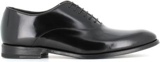 Henderson Klassieke Oxford Zwarte Leren Schoenen - Heren - Nette schoenen - Zwart - 43 EU - Schoenen