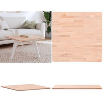 vidaXL Piano per Tavolo 60x60x1,5 cm Quadrato Legno Massello di Faggio - Tavolo in faggio - Piano per tavolo