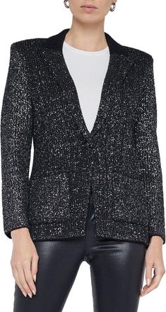 L'agence Lagence Leonora Sequin Knit Blazer
