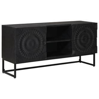 vidaXL Mueble De Tv Con Caj&oacute;n Con Estante Negro 105 X 30 X 54 Cm Vidaxl