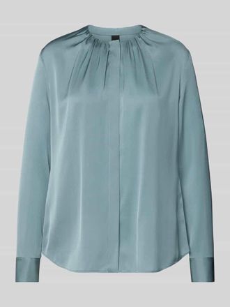 HUGO BOSS Regular Fit Seidenbluse aus Seiden-Mix Modell BANORAH in Mint, Gr&ouml;&szlig;e 34