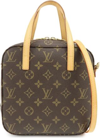 Louis Vuitton Spontini Monogram Canvas Brown Canvas Handbag (Pre-Owned)