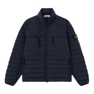 Stone Island Winter Jackets, male, Blue, Size: 2XL Down-TC Hooded Padded Coat