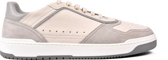Brunello Cucinelli Two-Tone Leather Sneakers - Off White
