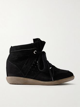 Isabel Marant Sneakers In Camoscio Con Zeppa Bobby - Nero