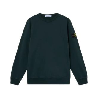 Stone Island Crew Neck Sweatshirt - Heren - Sweatshirts & Hoodies - Groen - Maat: 2XL Katoen