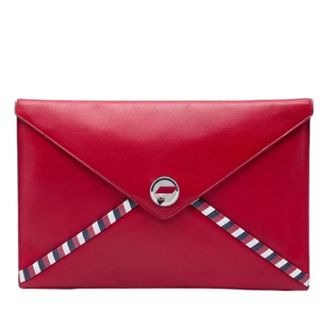 Chanel Pre-owned Vintage Clutch - Dames - Pre-owned - Rood - Maat: ONE Size Leer