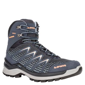 Lowa Wanderschuh LOWA INNOX PRO Gore-Tex MID Ws, Damen, Gr. 38, blau (stahlblau, lachs), Synthetik, Textil, Schuhe Wanderschuh, wasserdicht