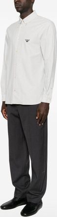 Emporio Armani Striped Cotton Shirt - White