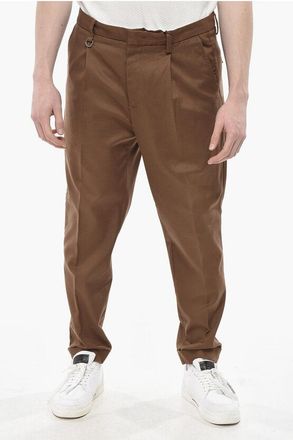 Paolo Pecora DUOMO Single-Pleat Cotton-Blend Chino Trousers size 48