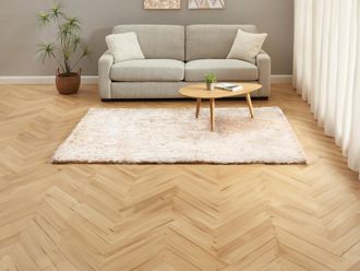 Vente-Unique Tappeto shaggy a pelo lungo ultra morbido 140 x 200 cm Beige - DOLCE