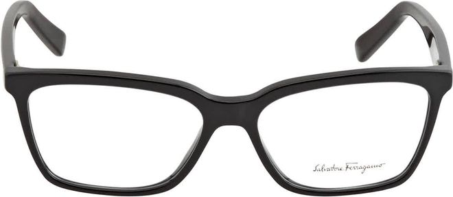 メガネ Ferragamo Eyeglasses SF2904 001 Black Frame with Logo Ferragamo Salvatore Ferragamo Demo Square Ladies Eyeglasses