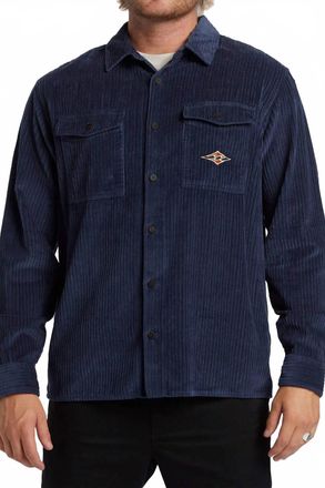 Billabong Bong Days Cord Long-Sleeve Shirt In Dusty Navy