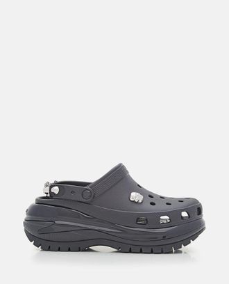 Crocs | Classic Mega Crush Rebel Clog Rubber Sandals | Black 8