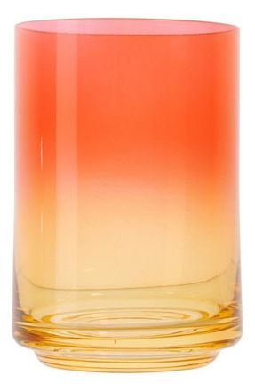 Lateral Objects Gradient Drinking Glass in Orange And Yellow at Nordstrom