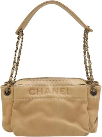 Chanel Pre-owned Shoulder Bags, female, Beige, Size: ONE SIZE Pre-owned Vintage Shoulder Bag