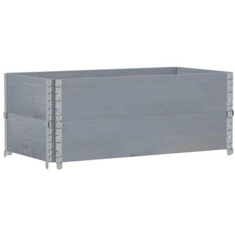 vidaXL Paretali per Pallet 2pz Grigi 100x50cm Legno Massello di Pino vidaXL