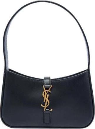 Saint Laurent Pre-owned Mini Le 5 a 7 - Dames - Vintage Schoudertas - Zwart - ONE Size - Leer - Vintage