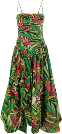Farm Rio Tropical Dream Lange Mouwloze Jurk - Dames - Maxi kleedjes - Veelkleurig - XS - Katoen - Kleedjes