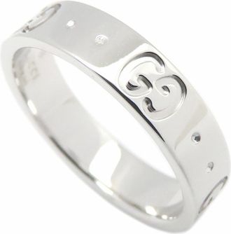 Gucci Icon White Gold (18K) Band Ring (Pre-Owned)