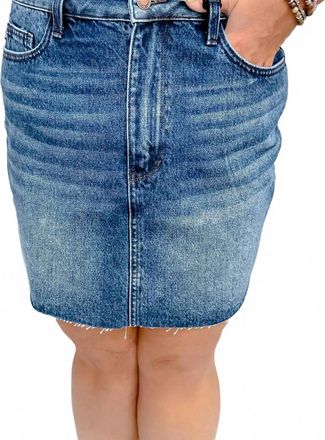 Judy Blue Rigid Magic Skirt In Dark Denim