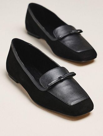 Maeve Bow Square-Toe Flats