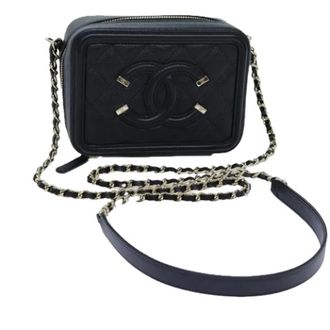 Chanel Pre-owned Vintage Schoudertas - Dames - Pre-owned - Zwart - Maat: ONE Size Leer