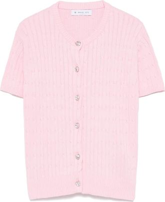Manuel Ritz cotton short-sleeve cardigan - Pink
