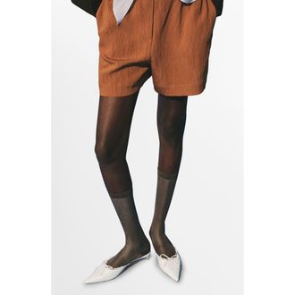 Mango Textured Shorts in Brown at Nordstrom Rack, Size Medium