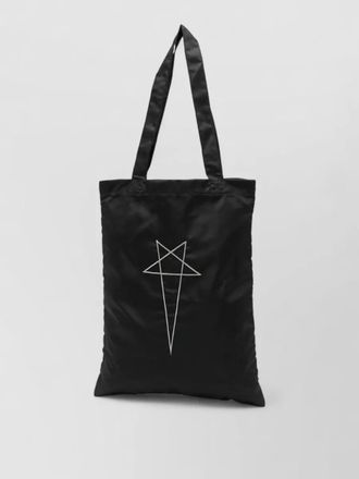 Rick Owens logo cotton tote bag