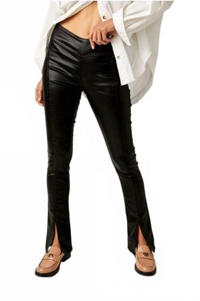 Desigual Free People Double Dutch Faux Leather Pants In Black