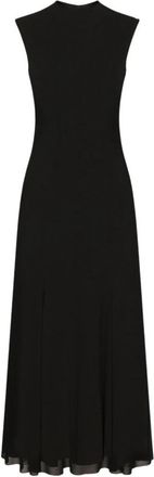 Dolce & Gabbana Mouwloze Midi Jurk - Dames - Casual kleedjes - Zwart - XS - Spandex - Kleedjes