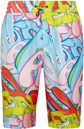 Philipp Plein Bombing Graffiti Shorts - Heren - Korte Broeken - Veelkleurig - 2XL - Korte Broeken