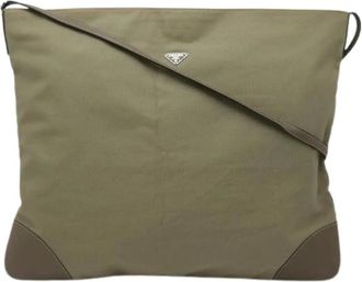 Prada Pre-owned Cross Body Bags, female, Green, Size: ONE SIZE Pre-owned Vintage Shoulder Tote