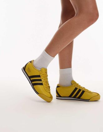 adidas Originals Italia 70s - Sneakers gialle e marrone scuro-Giallo